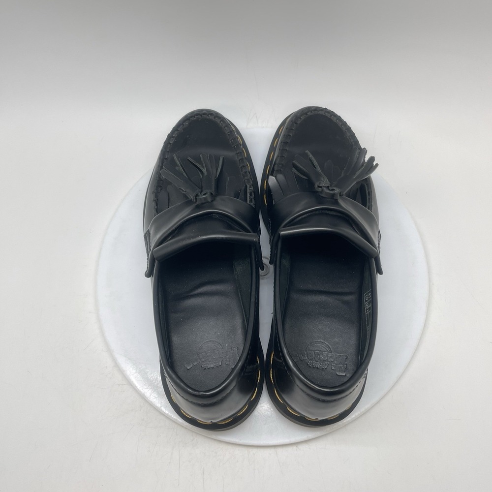Dr. Martens Loafers Womens 9 Mens 8 Black Adrian Vegan Leather Low Preppy Shoes - Picture 5 of 10